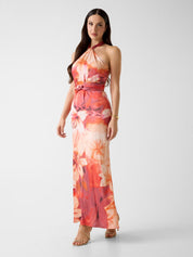 Estela Halter Neck Long Dress