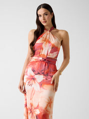 Estela Halter Neck Long Dress