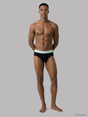 Hip Brief 3pk Black W/ Black