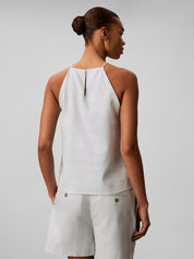Linen Sl Fashion Top Pale