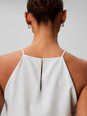 Linen Sl Fashion Top Pale