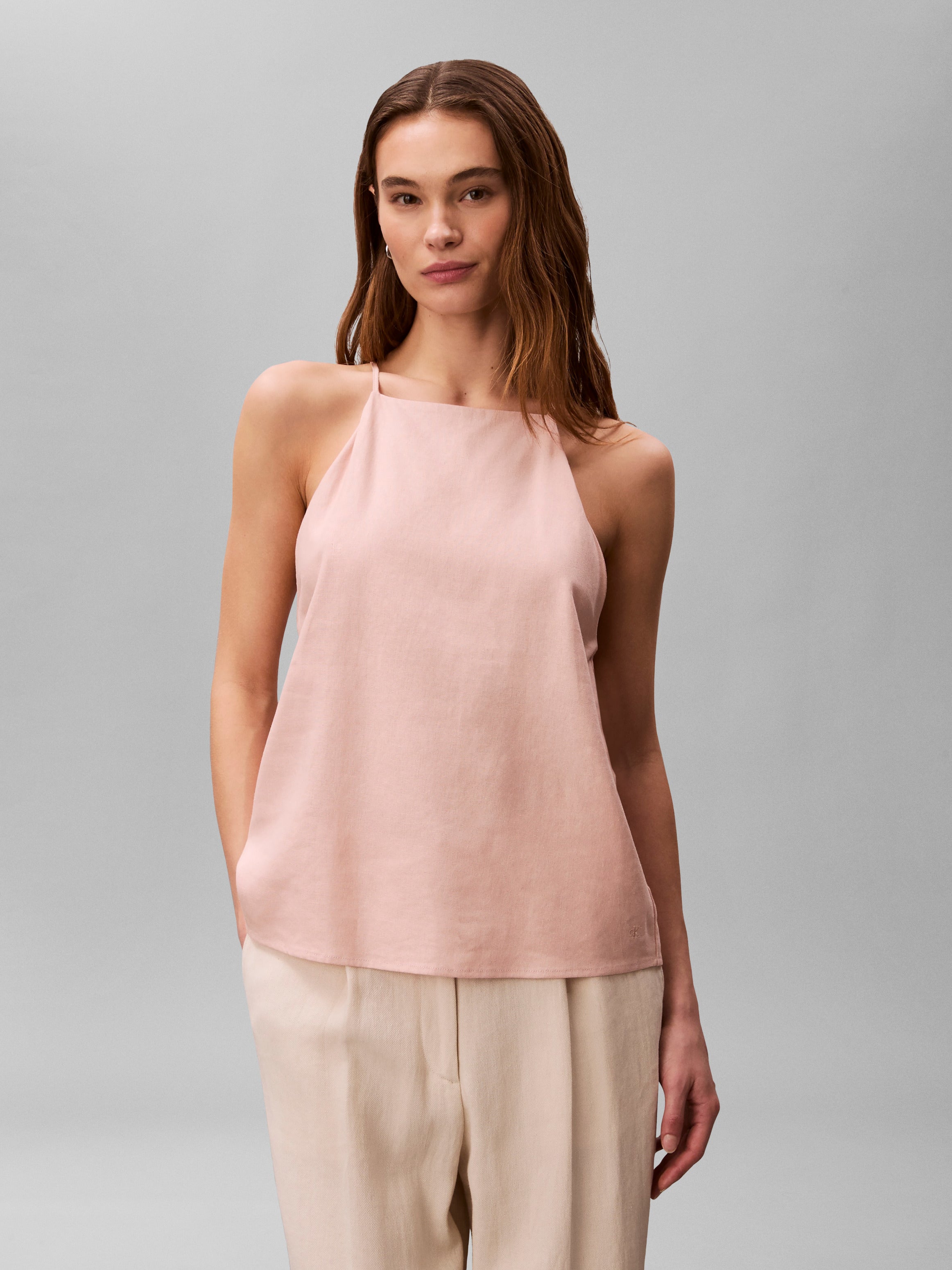 Linen Sl Fashion Top Tuscan