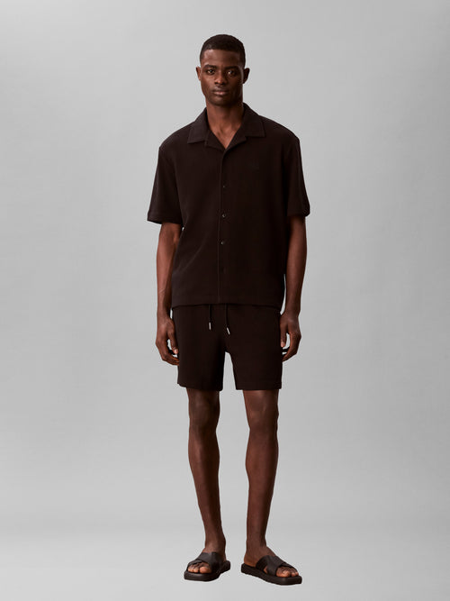 Hd Cotton Waffle Sho Black