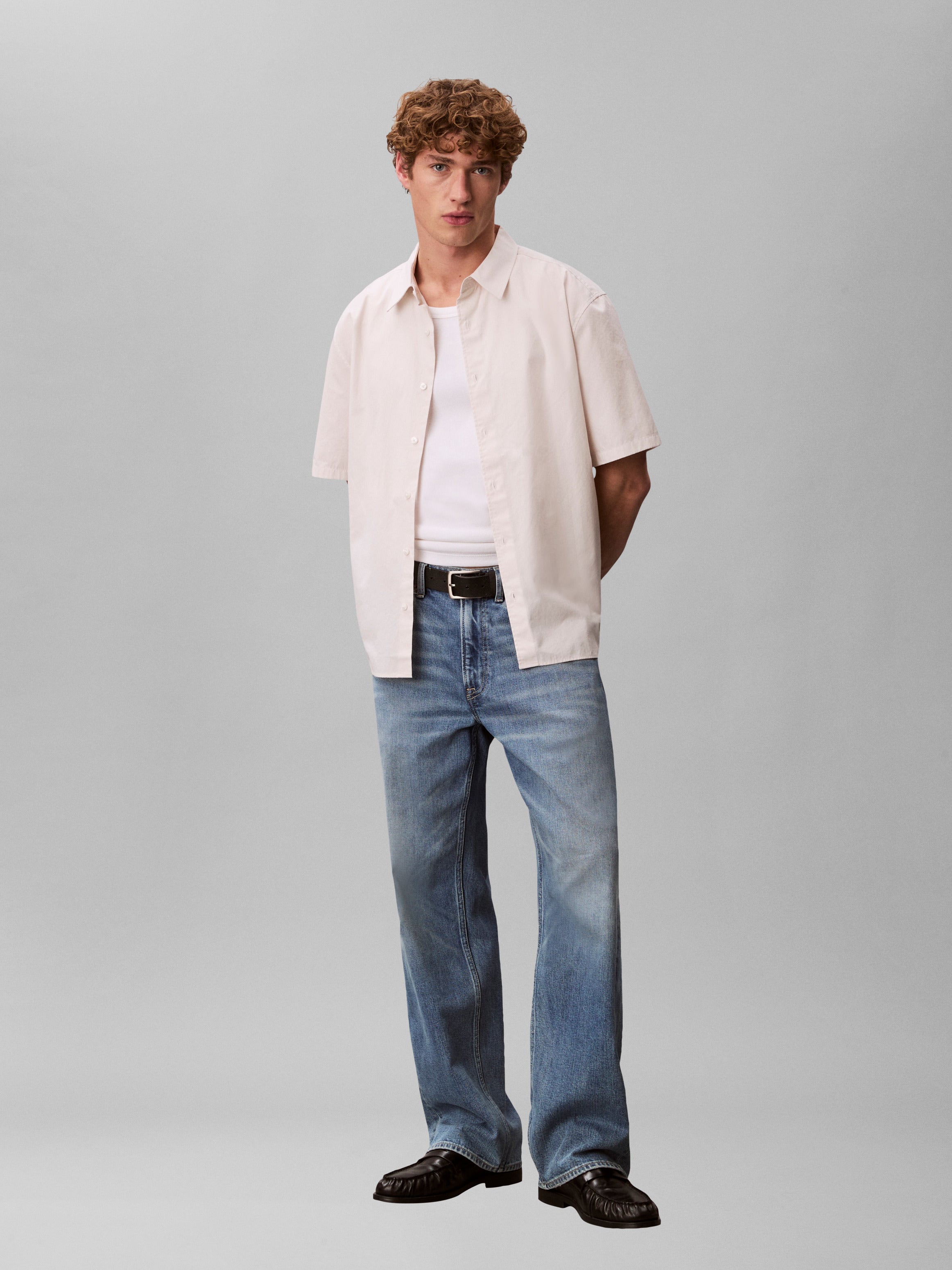 Ss Solid Poplin Boxy White