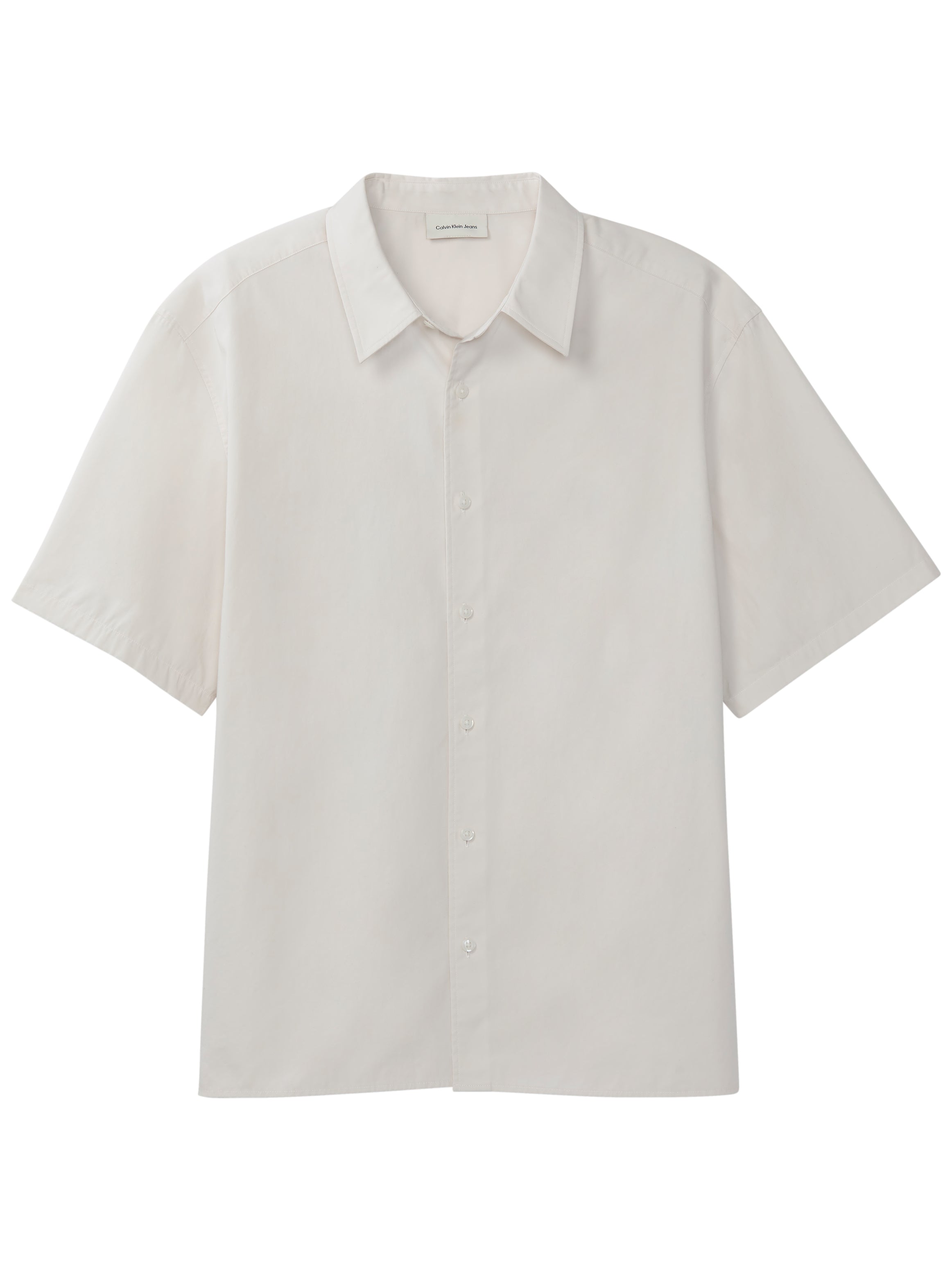 Ss Solid Poplin Boxy White