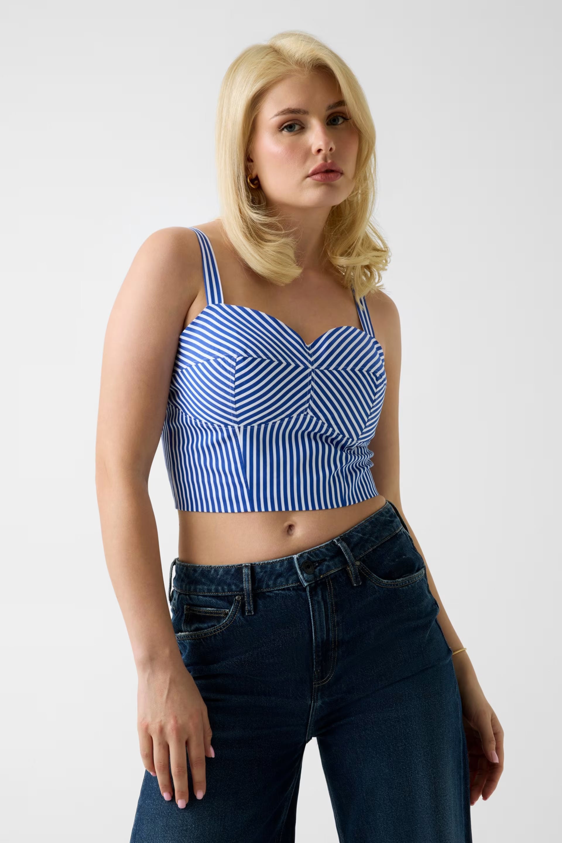 Ss Tecla Bustier Vertical Blue