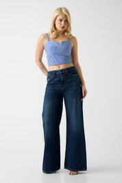 Ss Tecla Bustier Vertical Blue