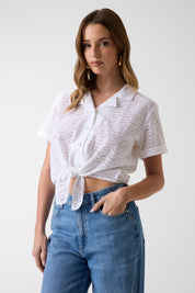 Ss Sharon Eyelets Shirt Pure