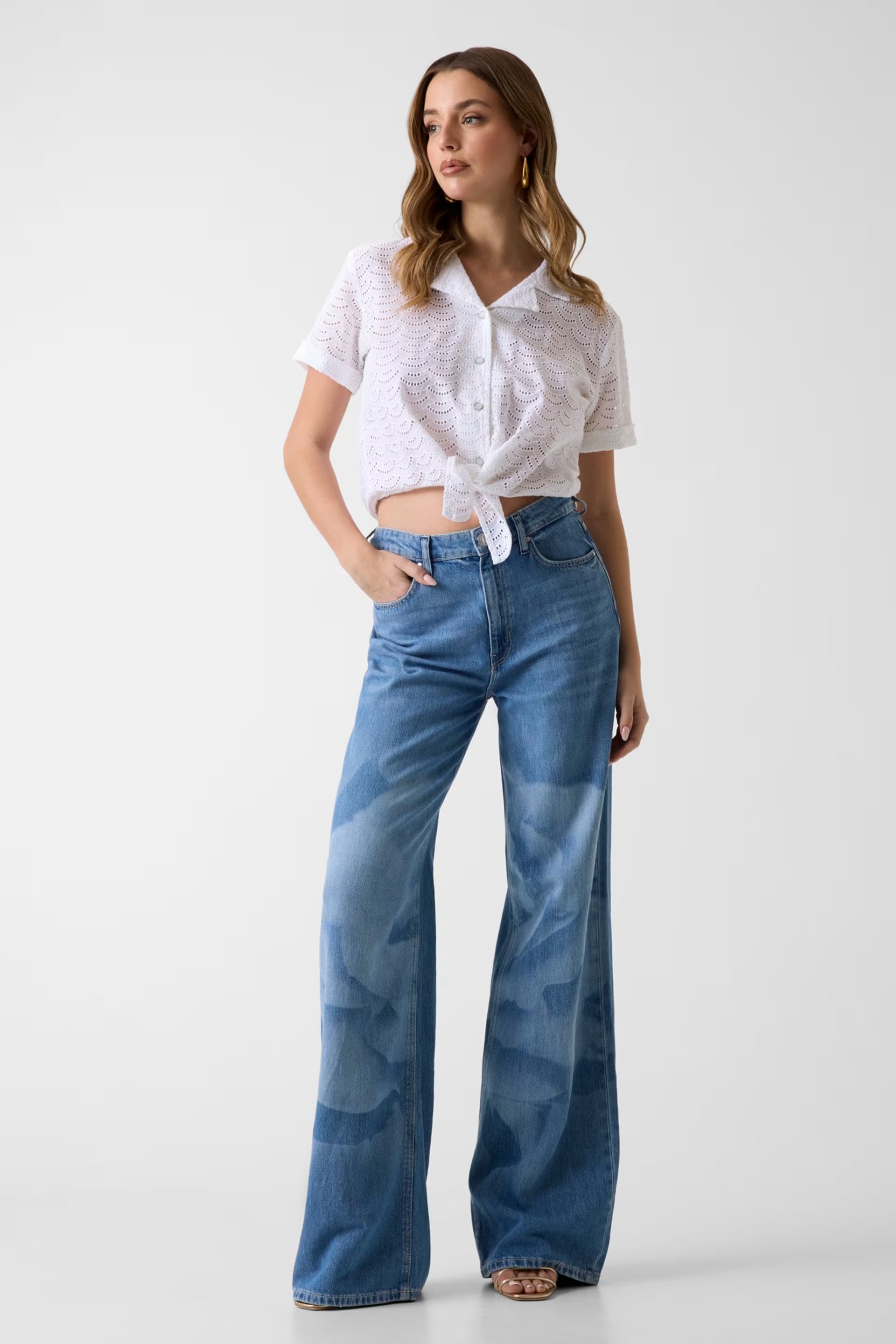 Ss Sharon Eyelets Shirt Pure