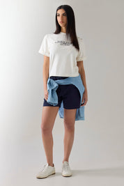 GUESS x NORTH SAIL Logo Tee Cream White