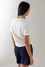 GUESS x NORTH SAIL Logo Tee Cream White