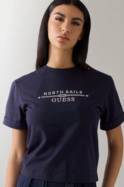 GUESS x NORTH SAIL Logo Tee Smart Blue