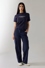 GUESS x NORTH SAIL Logo Tee Smart Blue