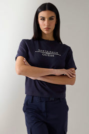 GUESS x NORTH SAIL Logo Tee Smart Blue