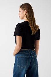 Ss Cn Guess Studs Script Tee