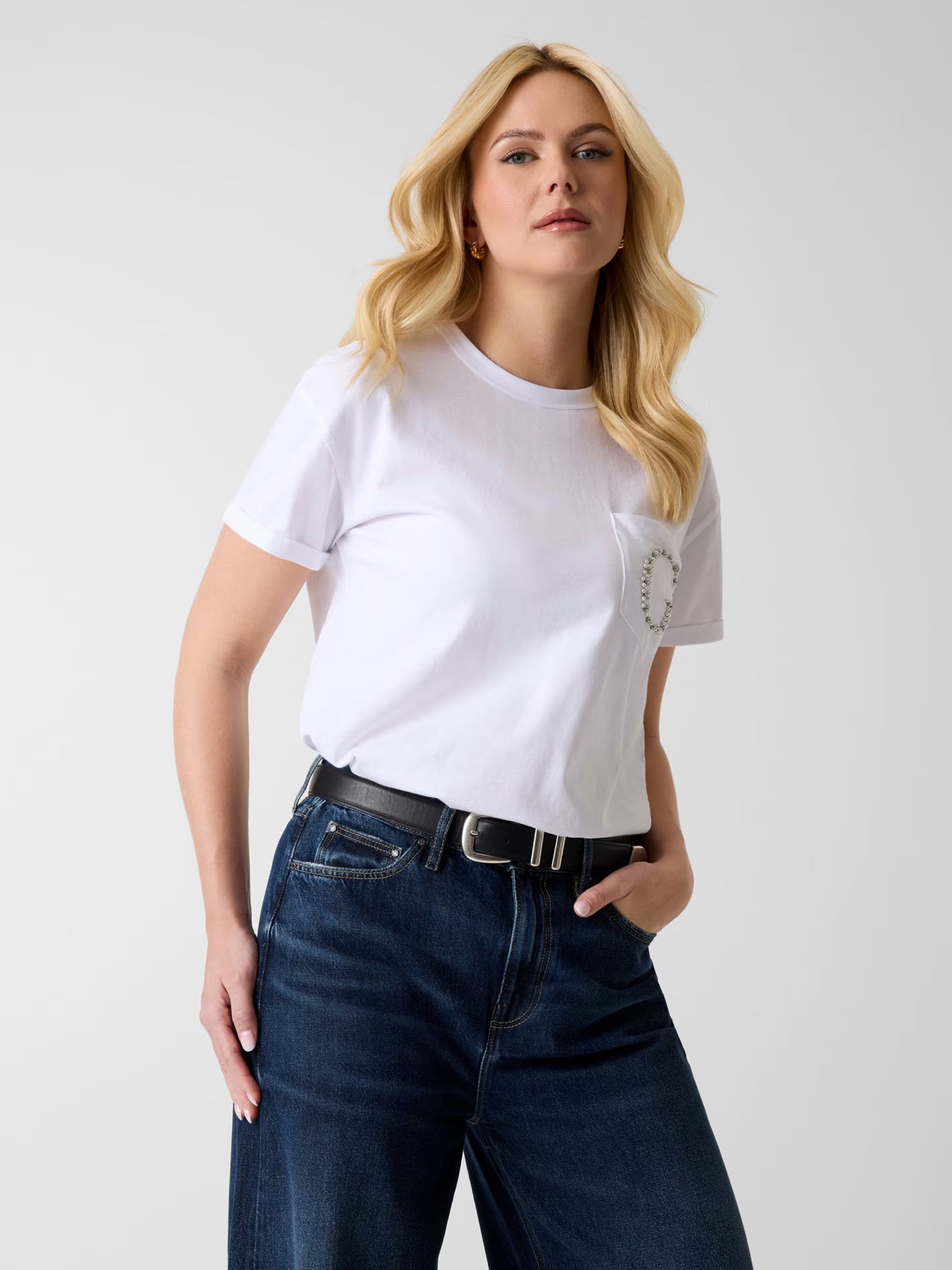 Ss Cn Pocket G Logo Tee Pure
