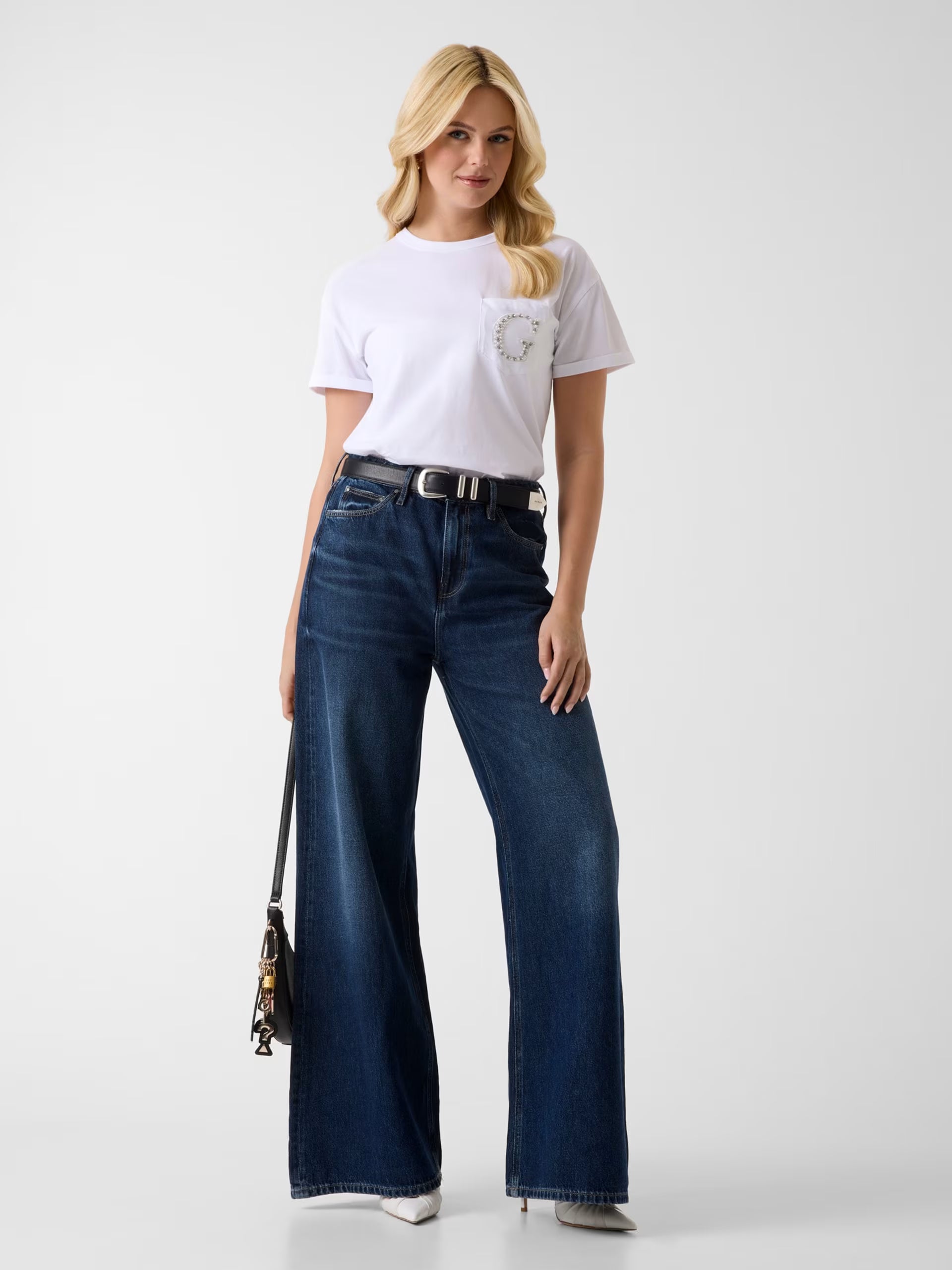 Ss Cn Pocket G Logo Tee Pure
