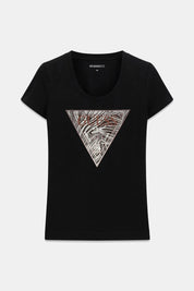 Ss Cn Zebra Triangle Tee Jet