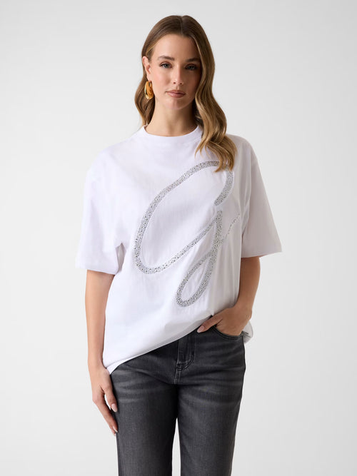 Ss Cn Maxi G Studs Tee Pure