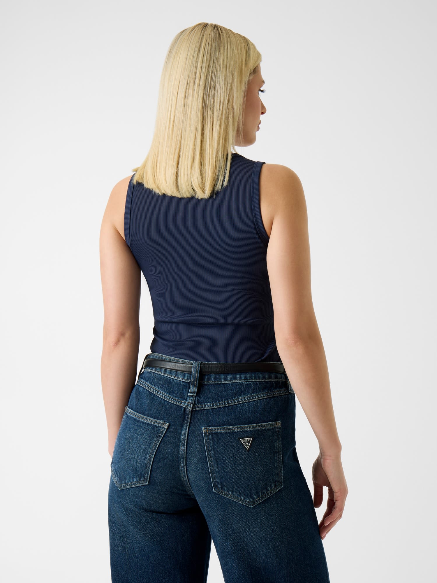 Logo Script Tank Top Jet Black